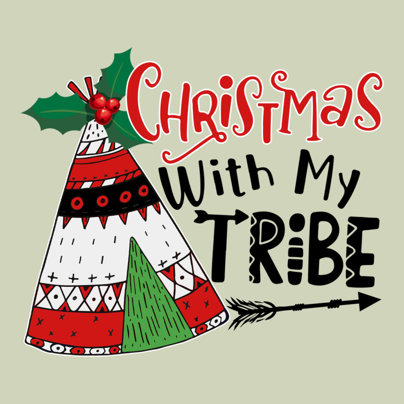Christmas With My Tribe Boho Heavyweight Hoodie by CowhideDigitalArt | Teevron
