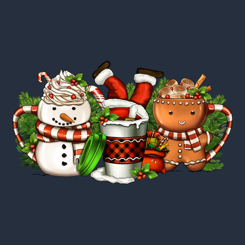 Christmas Coffee Cups Zipper Hoodie by FaDigitalArtStudio | Teevron