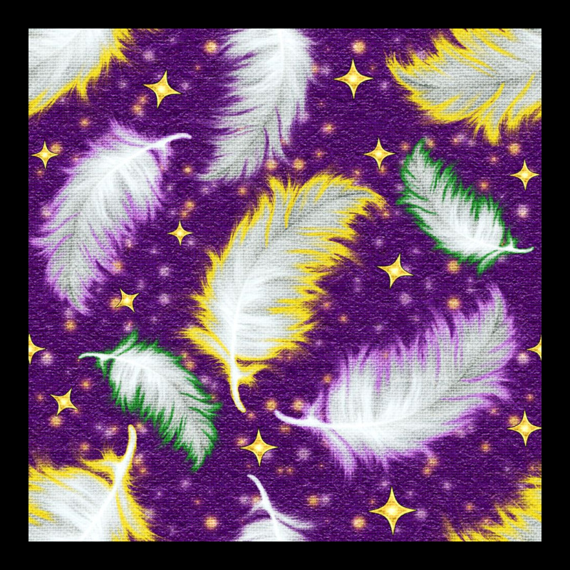 Mardi Gras Feathers Seamless Pattern Premium Tee by BundleAndBundleShop | Teevron