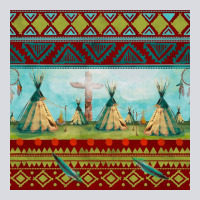 Teepe Tent Dreamcatcher Totem Pole Seamless Patter Zipper Hoodie | Teevron
