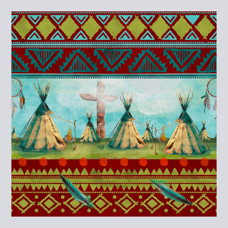 Teepe Tent Dreamcatcher Totem Pole Seamless Patter Zipper Hoodie by FaDigitalArtStudio | Teevron