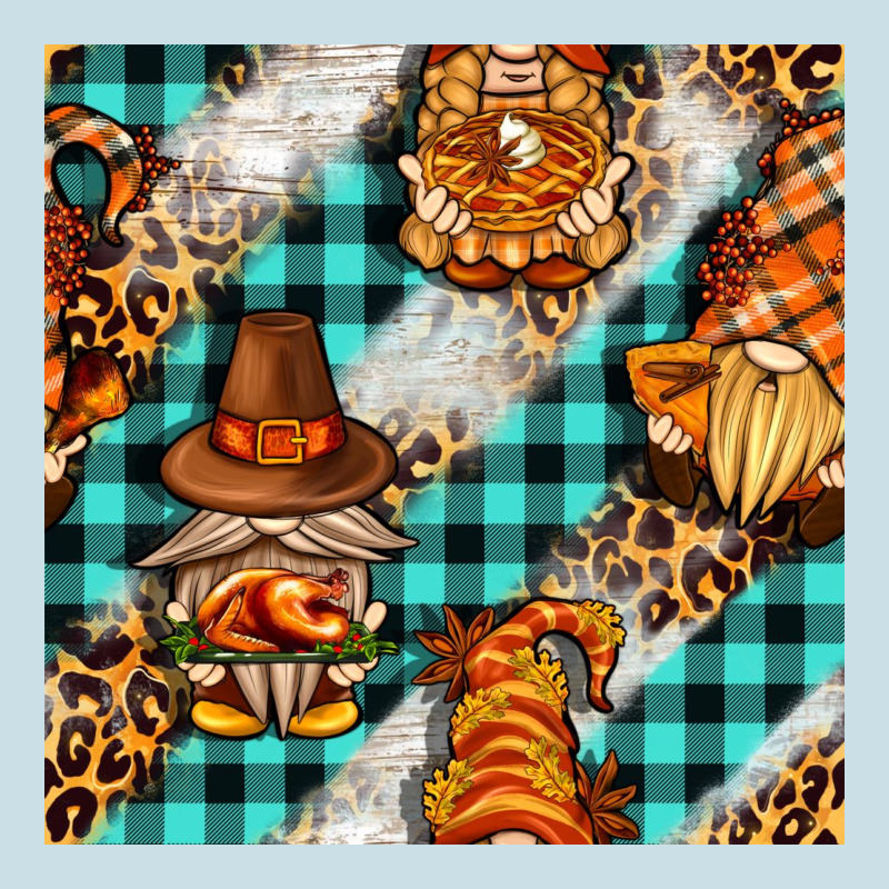 Thanksgiving Gnomies With Leopard And Tartan Seamless Pattern Bbs Ladies Tee by BundleAndBundleShop | Teevron
