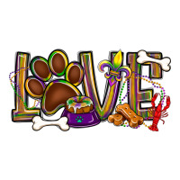 Mardi Gras love dog paw | Teevron