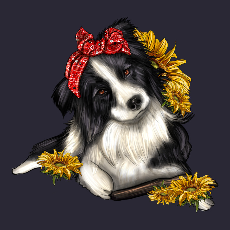 Border Collie With Bandanna Vintage Tee by texasbilliewilder | Teevron