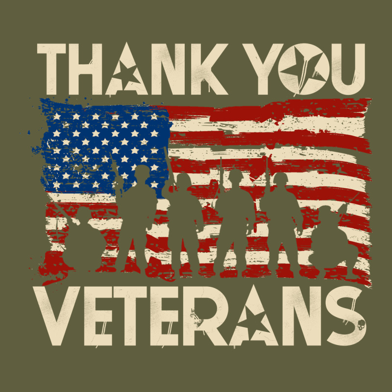 Thank You Veterans American Flag Patriotic Vintage Tee by baoMotion | Teevron