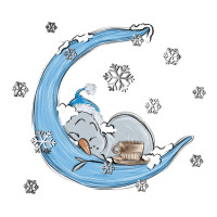 snowman and moon | Teevron
