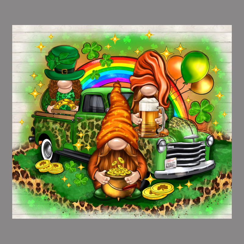 St Patricks Day Gnomies With Truck Vintage Tee by NancyCooperArtShop | Teevron