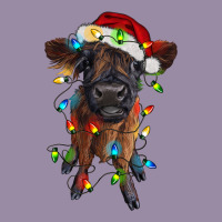 Highland Cow Calf With Christmas Lights Classic Tee | Teevron