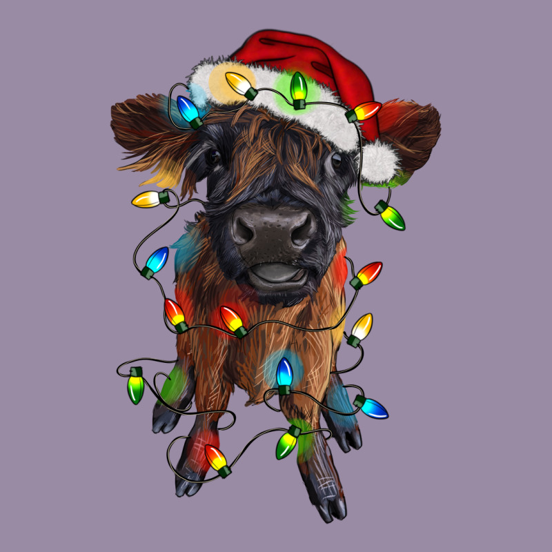 Highland Cow Calf With Christmas Lights Classic Tee by RanaPortraitStore | Teevron