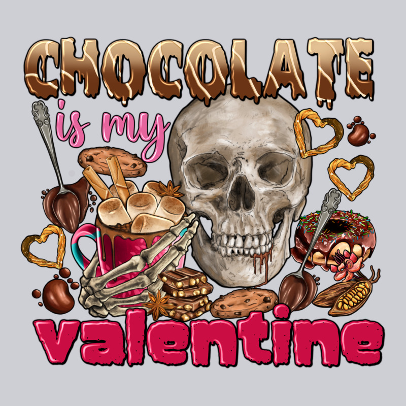Skull Chocolate Is My Valentine Heavyweight Sweatshirt by FaDigitalArtStudio | Teevron