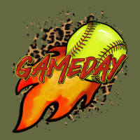 Softball Game Day Leopard Fire And Ball Long Sleeve Tee | Teevron