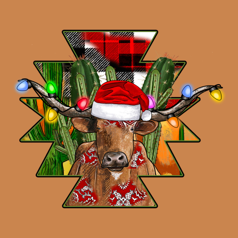 Longhorn Aztec Christmas Heavyweight Hoodie by CowhideDigitalArt | Teevron