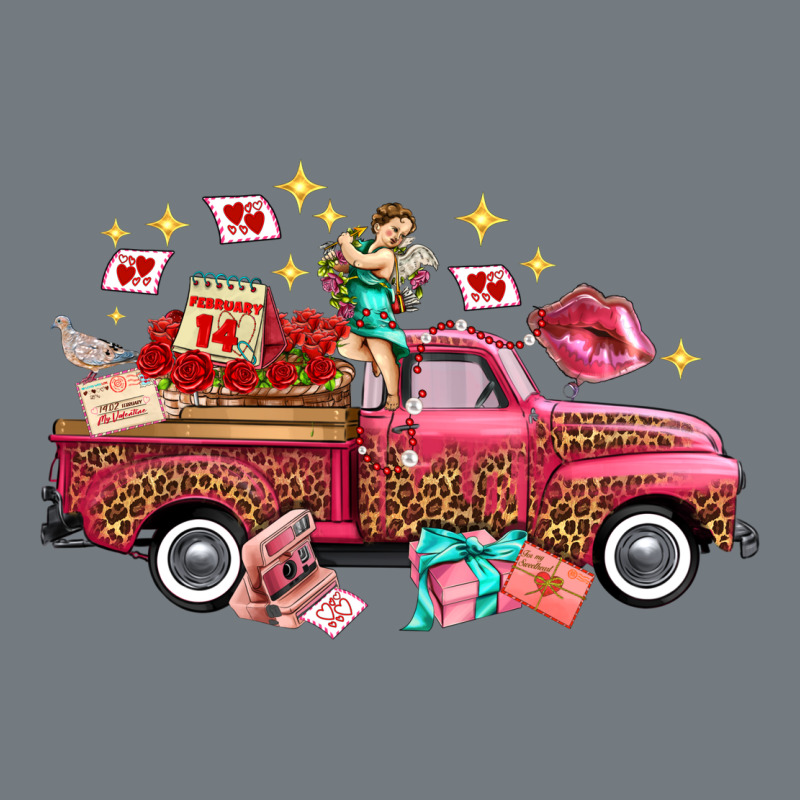 Western Valentines Day Truck Photography Love Side Heavyweight Sweatshirt by FaDigitalArtStudio | Teevron