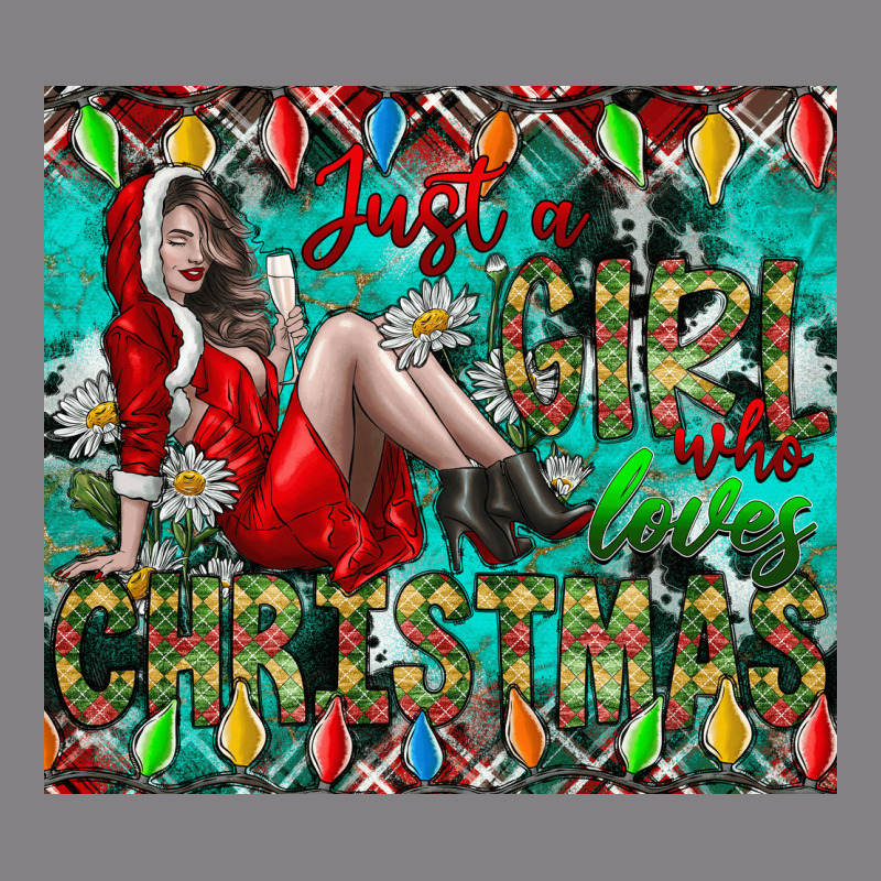 Just A Girl Who Loves Christmas Heavyweight Hoodie by CowhideDigitalArt | Teevron