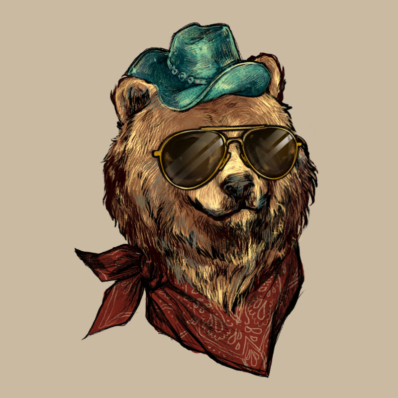 Bear Cowboy Bandana Glasses Long Sleeve Tee by HowdyJamesFarm | Teevron