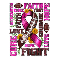 Breast Cancer American Football Ribbon Love Cure Fight Bbs Premium Tee | Teevron