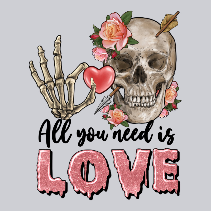 Skull All You Need Is Love Heavyweight Sweatshirt by FaDigitalArtStudio | Teevron