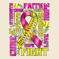 Breast Cancer Softball Ribbon Love Cure Fight Bbs Premium Tee | Teevron