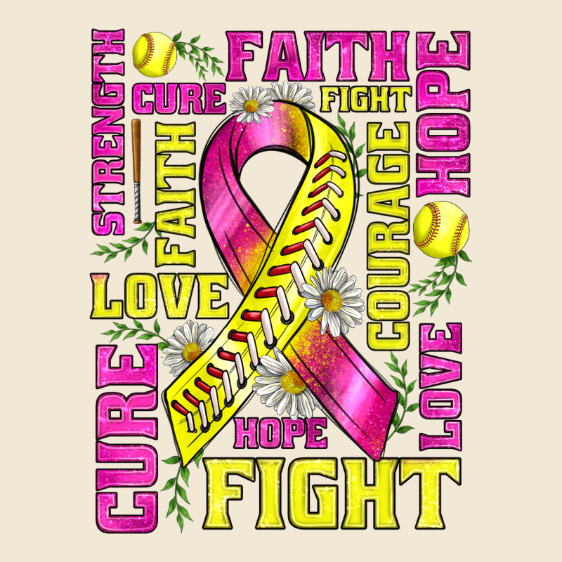 Breast Cancer Softball Ribbon Love Cure Fight Bbs Premium Tee by BundleAndBundleShop | Teevron