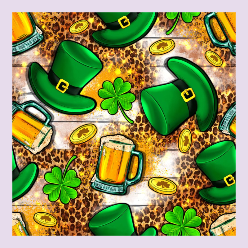St. Patricks Day Hat Digital Paper Premium Hoodie by BundleAndBundleShop | Teevron