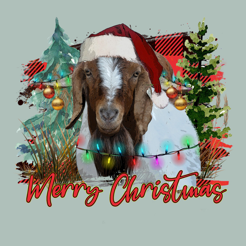 Merry Christmas Goat Heavyweight Hoodie by CowhideDigitalArt | Teevron