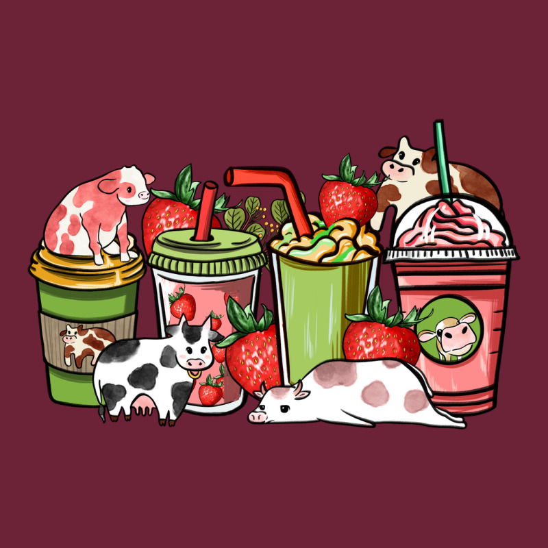 Cow And Strawberry Coffee Cups Long Sleeve Tee by HowdyJamesFarm | Teevron
