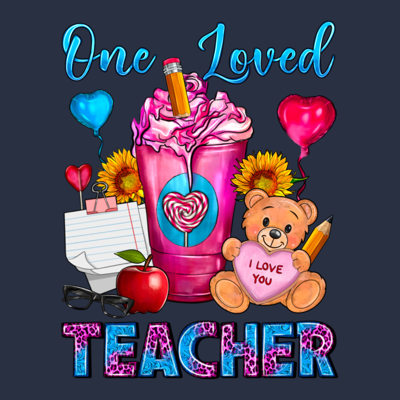 One Loved Teacher Valentines Day Cold Drink Frappe Heavyweight Sweatshirt by FaDigitalArtStudio | Teevron