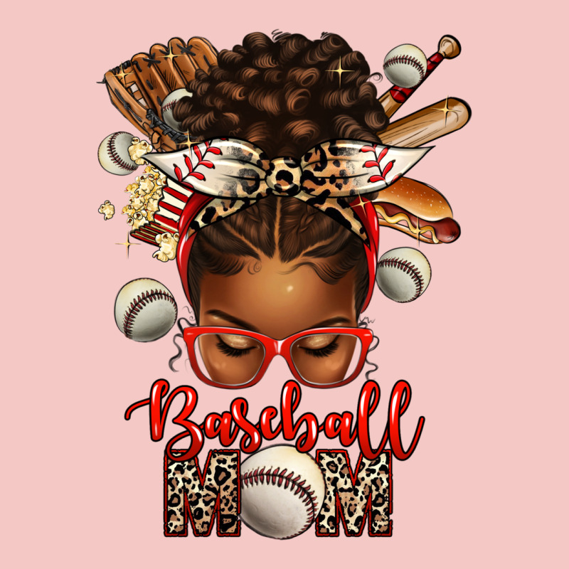 Baseball Mom Afro Messy Bun Urban Heavy Tee by texasbilliewilder | Teevron