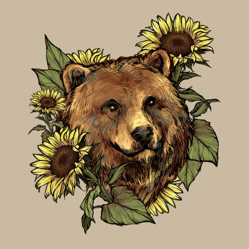 Bear Head Sunflower Long Sleeve Tee by HowdyJamesFarm | Teevron