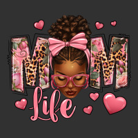 Afro Messy Bun Mom Life Urban Heavy Tee | Teevron