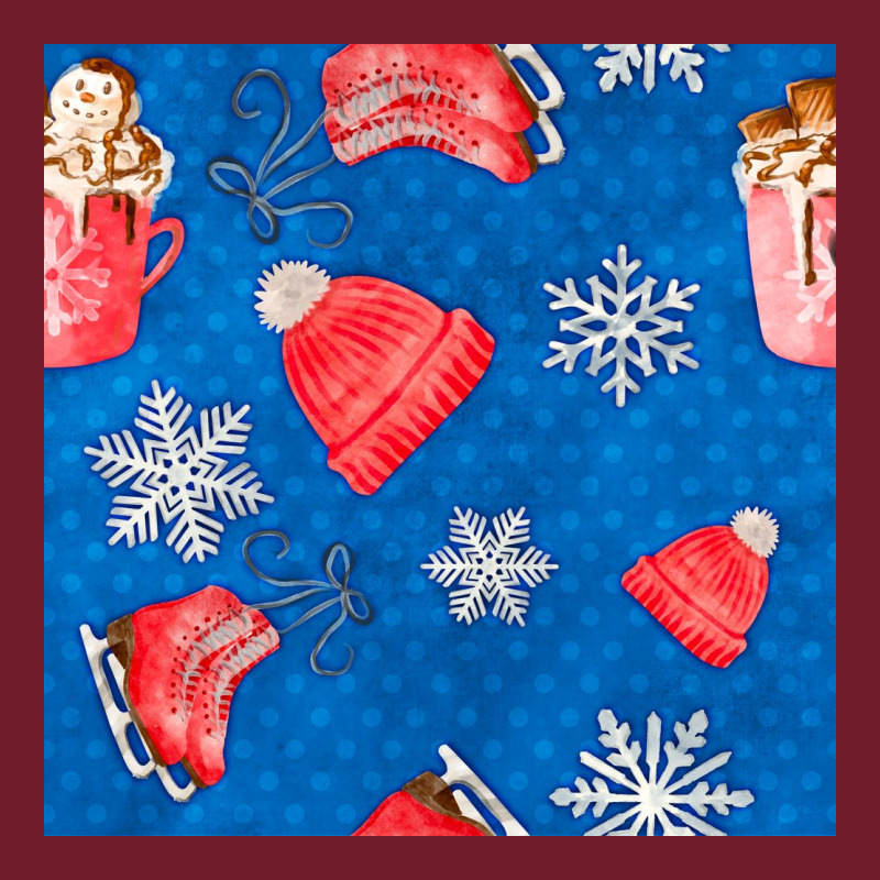 Winter  Snowflakes Hot Cocoa Ice Skating Shoes Zipper Hoodie by FaDigitalArtStudio | Teevron