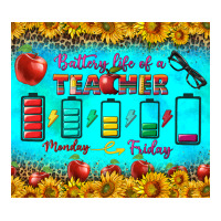 Battery Life Of A Teacher Tumbler Zipper Hoodie | Teevron