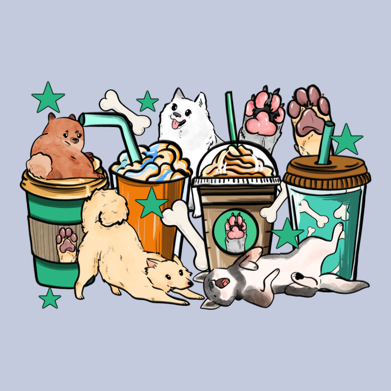 Dog Coffee Cups Long Sleeve Tee by HowdyJamesFarm | Teevron