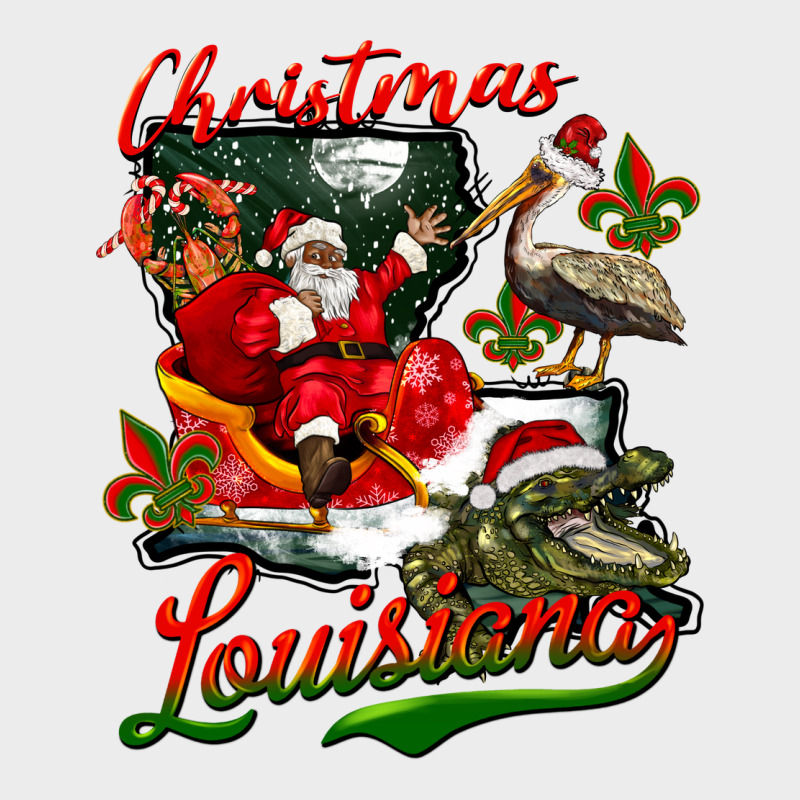 Louisiana Christmas With  Afro Santa Urban Hoodie by BarkalooDesign | Teevron
