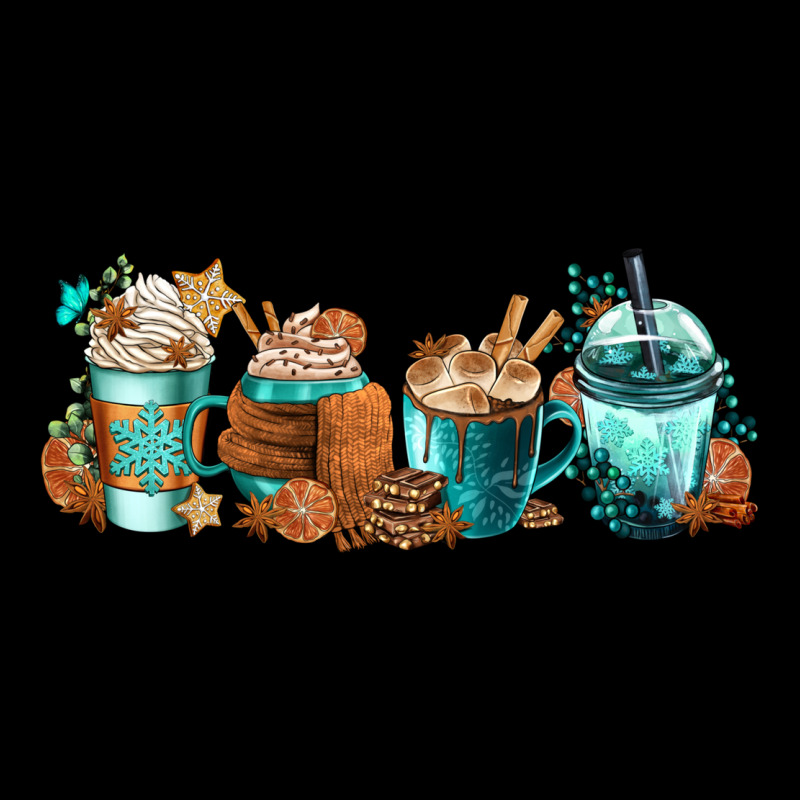 Winter Coffee Cups Zipper Hoodie by FaDigitalArtStudio | Teevron