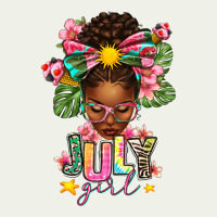 July Girl Afro Woman Summer Urban Heavy Tee | Teevron