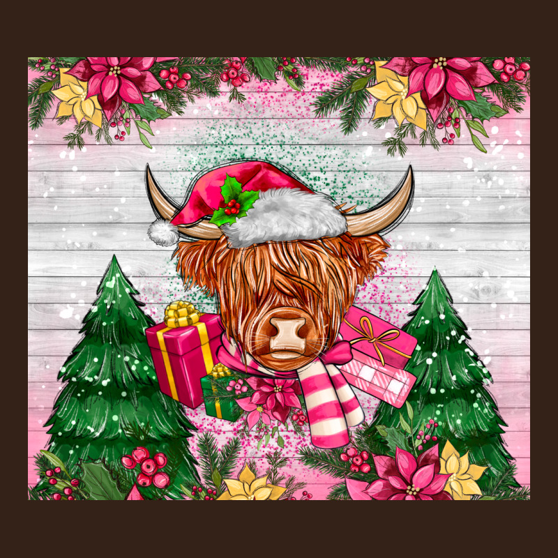 Pink Christmas Cow Heavy Core Tee by MaliasSmallBusiness | Teevron