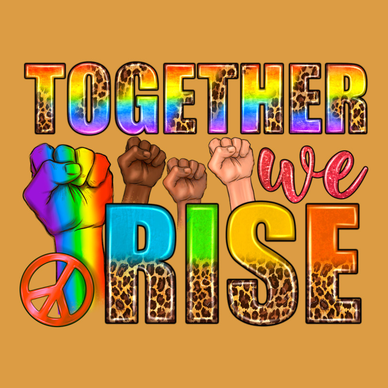 Lgbtq+ Together We Rise Urban Heavy Tee by NancyCooperArtShop | Teevron