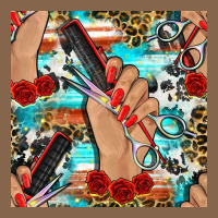 Hairdresser Hand Scissors And Roses With Serape Leopard And Cowhide Se Premium Tee | Teevron
