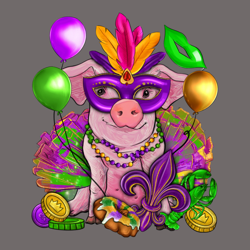 Mardi Gras Pig Urban Heavy Tee by NancyCooperArtShop | Teevron