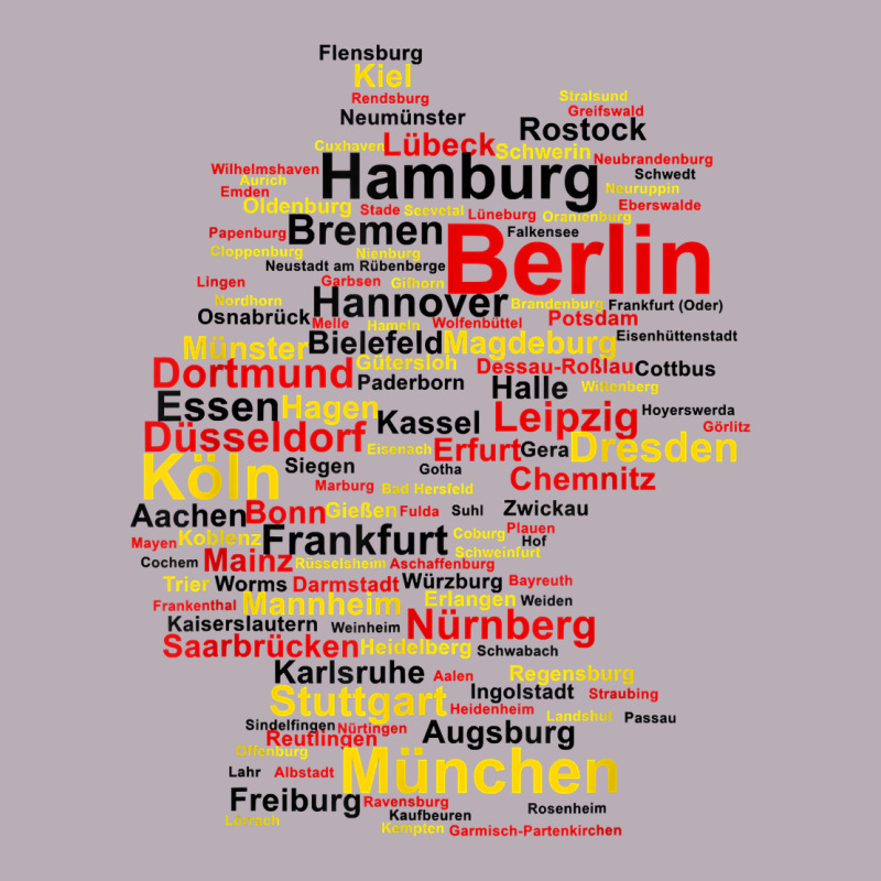 Germany Map Silhouette Towns Cities Flag Berlin Travel T Shirt Vintage Tee by maiPhamDesign | Teevron
