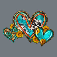 Western Leopard Turquoise Cowhide Hearts Olivia Heavyweight Sweatshirt | Teevron