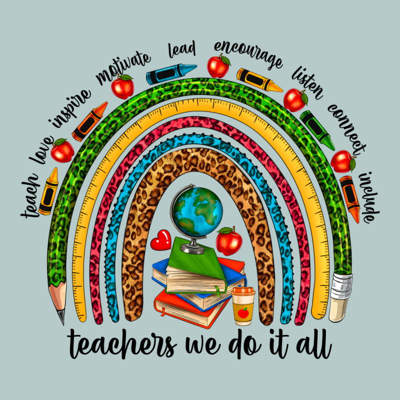 Teachers We Do It All Rainbow Heavy Core Tee by NancyCooperArtShop | Teevron