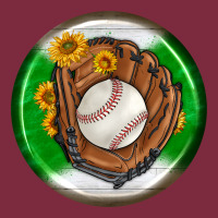 Baseball With Sunflower Round Earrings Premium Hoodie | Teevron