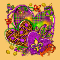Mardi Gras Hearts Vintage Hoodie | Teevron