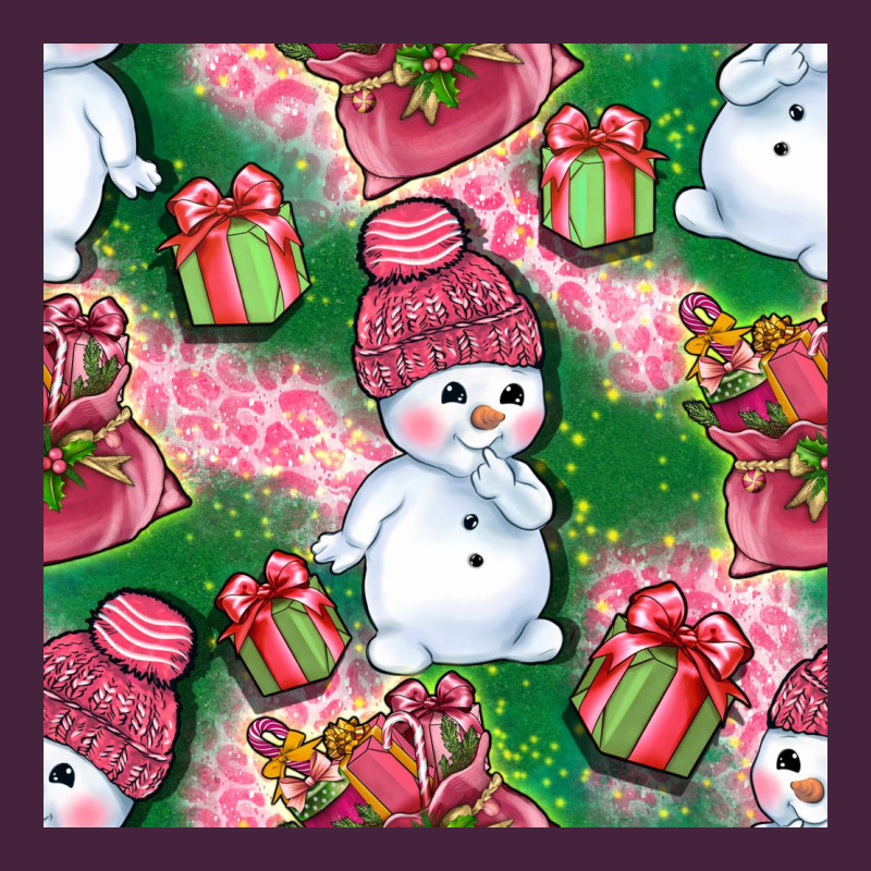 Cute Snowman And Gift Box With Leopard Seamless Pattern Bbs Premium Tee by BundleAndBundleShop | Teevron
