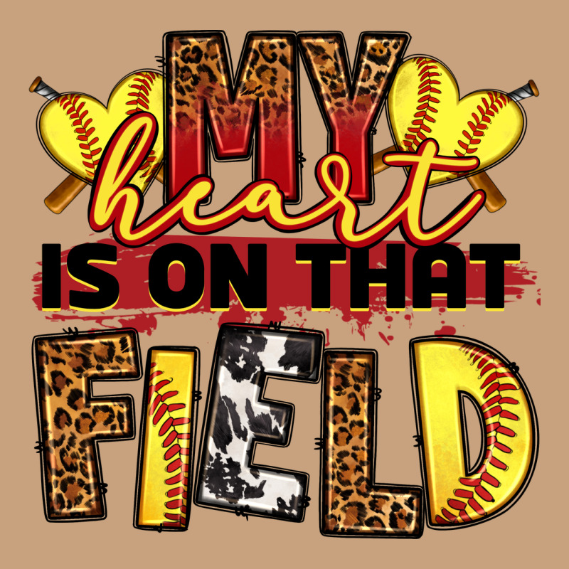 Softball My Heart Is On That Field Vintage Tee by RanaPortraitStore | Teevron