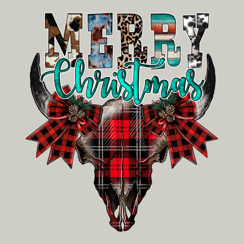 Merry Christmas Bull Skull Heavyweight Hoodie by CowhideDigitalArt | Teevron