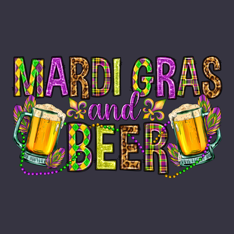 Mardi Gras And Beer Vintage Hoodie by NancyCooperArtShop | Teevron