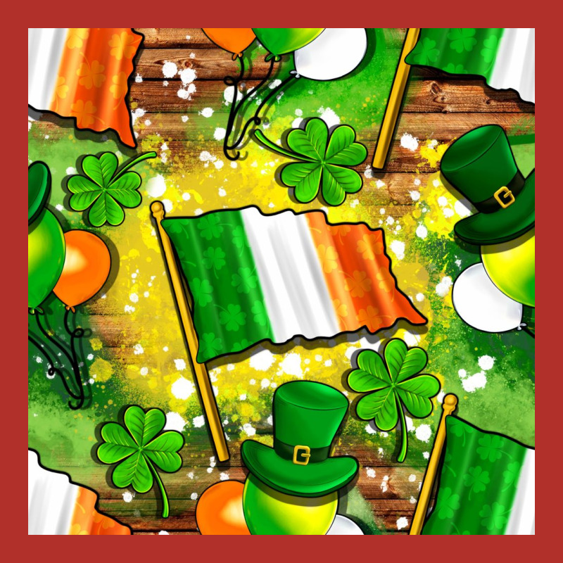 Ireland Flag With St. Patrick's Day  Digital Paper Premium Hoodie by BundleAndBundleShop | Teevron